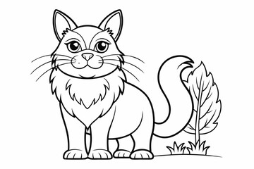 coloring page line art black sihouette vector