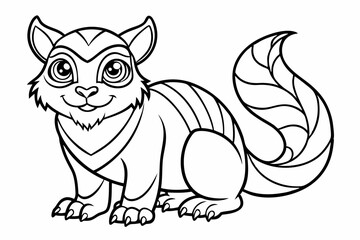 coloring page line art black sihouette vector