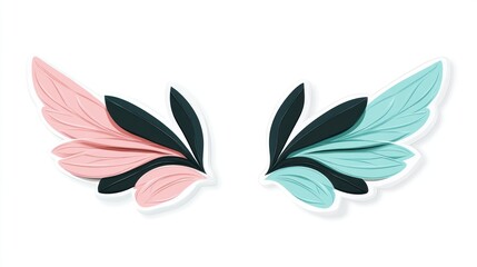 Abstract decorative wings design