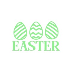 Easter typography clip art design on plain white transparent isolated background for card, shirt, hoodie, sweatshirt, apparel, tag, mug, icon, poster or badge