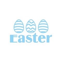 Easter typography clip art design on plain white transparent isolated background for card, shirt, hoodie, sweatshirt, apparel, tag, mug, icon, poster or badge