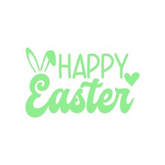 Obraz premium Happy Easter typography clip art design on plain white transparent isolated background for card, shirt, hoodie, sweatshirt, apparel, tag, mug, icon, poster or badge