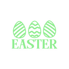 Easter typography clip art design on plain white transparent isolated background for card, shirt, hoodie, sweatshirt, apparel, tag, mug, icon, poster or badge