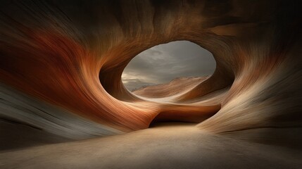 Obraz premium Intricate sandstone formations, swirling textures, natural light