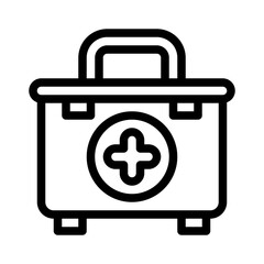 first aid kit line icon