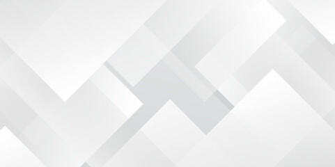 Modern Abstract white and gray transparent background with squares shapes.Space futuristic design concept.Decorative web layout or poster, banner. white paper texture Gray background .	