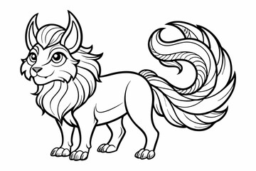 coloring page line art silhouette black vector