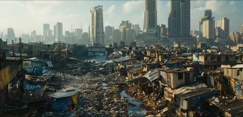Slum in Mumbai, India