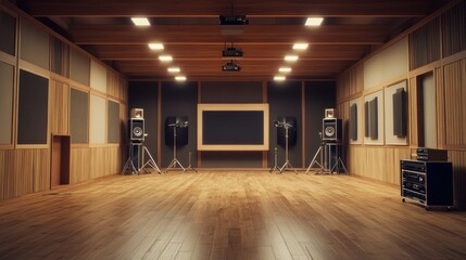 Modern Recording Studio Interior