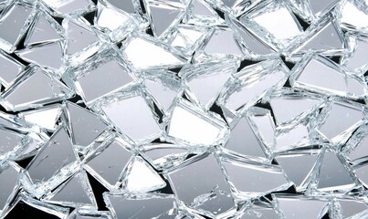Shattered mirror fragments