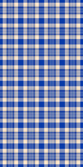 Classic blue and cream gingham check pattern.  Perfect for textile design, web backgrounds, or crafting projects.  This versatile image evokes feelings of freshness and simplicity.
