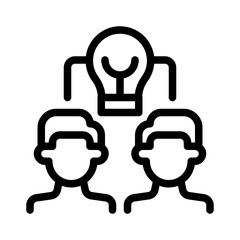 team collaboration line icon
