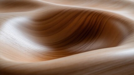 Organic wood bowl, smooth curves