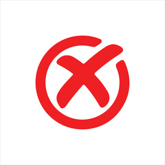 Black Silhouette Checkmark and Cross Icons for Approval and Rejection, Checkmark and Cross Icon, vector