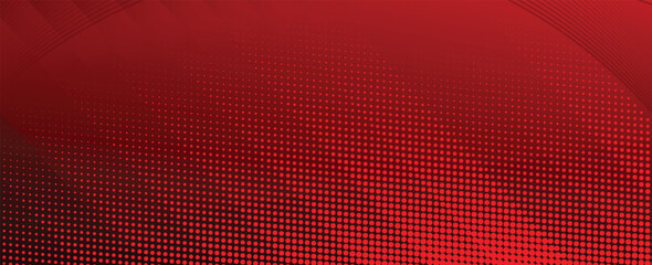 Red diagonal geometric shape with halftone. Modern fiber textured. Suit for booklet, brochure, banner, poster, website, flyer, cover, corporate, backdrop. Vector illustration