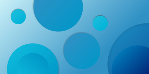 Modern abstract blue background featuring overlapping circular elements with gradient shading. The design creates a dynamic and futuristic look, 
