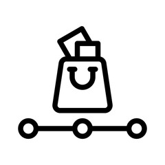 order tracking line icon