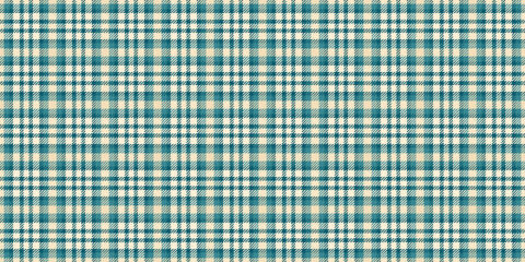 Apparel plaid pattern fabric, scrap background vector tartan. Performance seamless texture textile check in cyan and papaya whip colors.