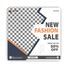 Fashion social media post instagram and facebook post template flyer template
