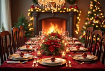 enchanting inviting holiday table setting festive elegant seasonal centerpieces whimsical dining experience, decor, tableware, plates, glasses, cutlery