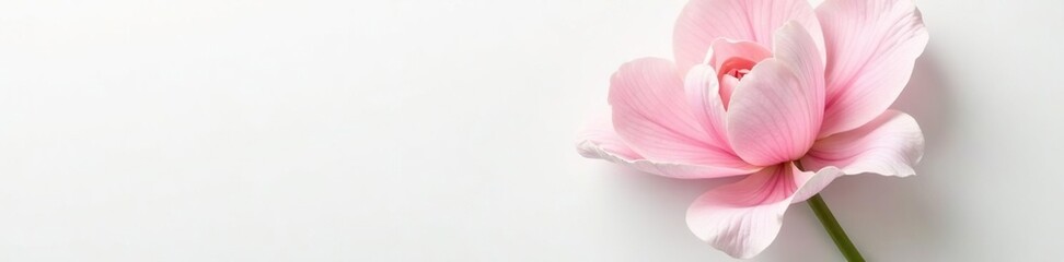 Obraz premium Delicate petals unfurl on a pure white canvas, flower, nature, white background