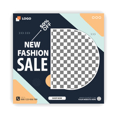 Fashion social media post instagram and facebook post template flyer template
