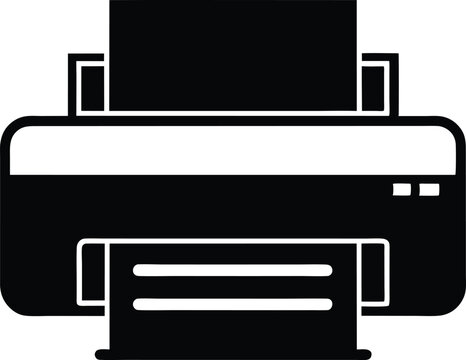 recommend clip art: Printer icon black silhouette vector,print machine clipart