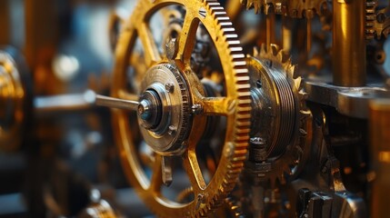 Obraz premium Intricate Clockwork Gears