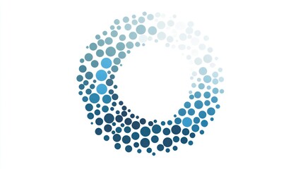 Abstract circle design, gradient dots, blank space, graphic element, decorative, background design, template, or frame
