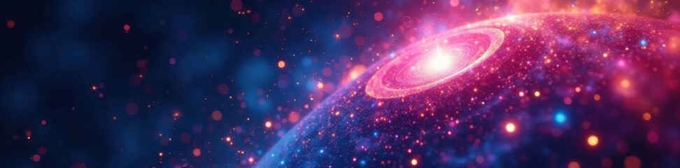 Obraz premium Cosmic energy field with particle mesh background, cosmic, field, mesh