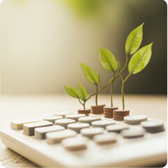 Growing financial sustainability innovative plant-based investments in a modern workspace
