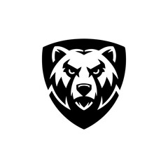 Obraz premium Grizzly bear. Bear emblem. Modern style bear sign. Vector illustration