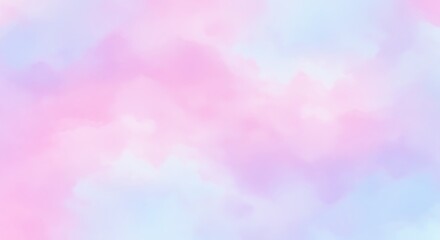 A soft pastel watercolor painting with delicate swirls of pink, lavender, and baby blue.