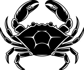 Vintage  engraving illustration of crab. Seafood emblem with crab. Vector crab illustration
