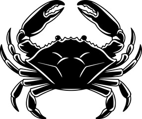 Vintage  engraving illustration of crab. Seafood emblem with crab. Vector crab illustration