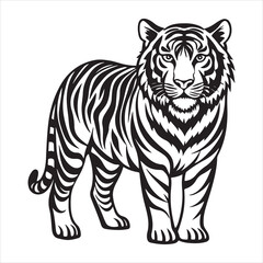 Fototapeta premium Striped Tiger Artwork