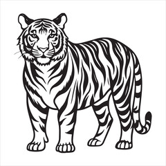 Obraz premium Striped Tiger Artwork