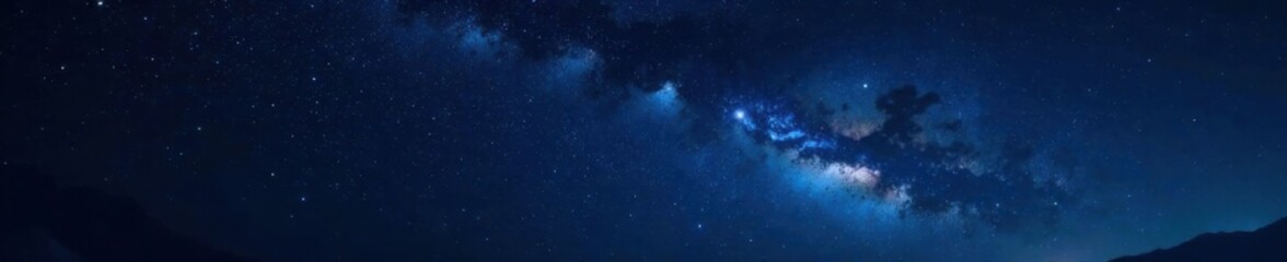 Fototapeta premium Dark night sky with twinkling stars, endless space and blackness, night, stars