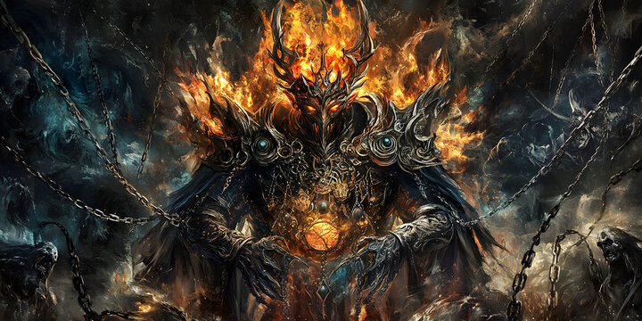 Infernal Sovereign: A Burning Throne of Chains and Shadows