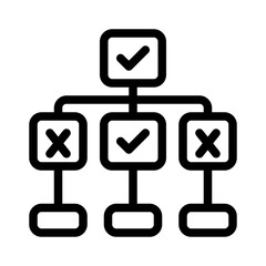 decision tree line icon