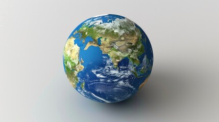 a globe on a white background, the Earth 
