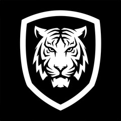 Tiger head. Tiger emblem. Modern style tiger sign. Vector illustration