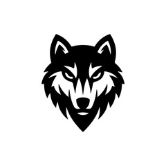 Wolf head. Wolf emblem. Modern style wolf sign. Vector illustration