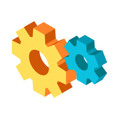 Isometric gear icon