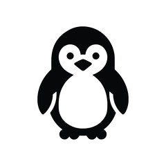 Obraz premium penguin icon, waterfowl isolated on transparent