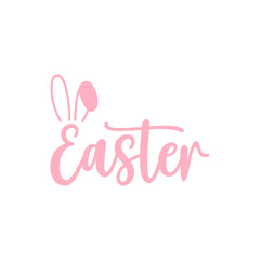 Easter typography clip art design on plain white transparent isolated background for card, shirt, hoodie, sweatshirt, apparel, tag, mug, icon, poster or badge