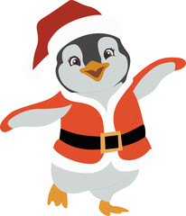 , Merry Christmas Cute Penguin
