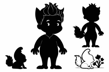 coloring pages silhouette black vector