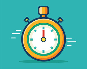Stopwatch Icon. Time Management & Speed Measurement