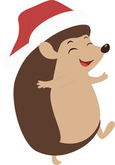 , Merry Christmas Happy Hedgehog